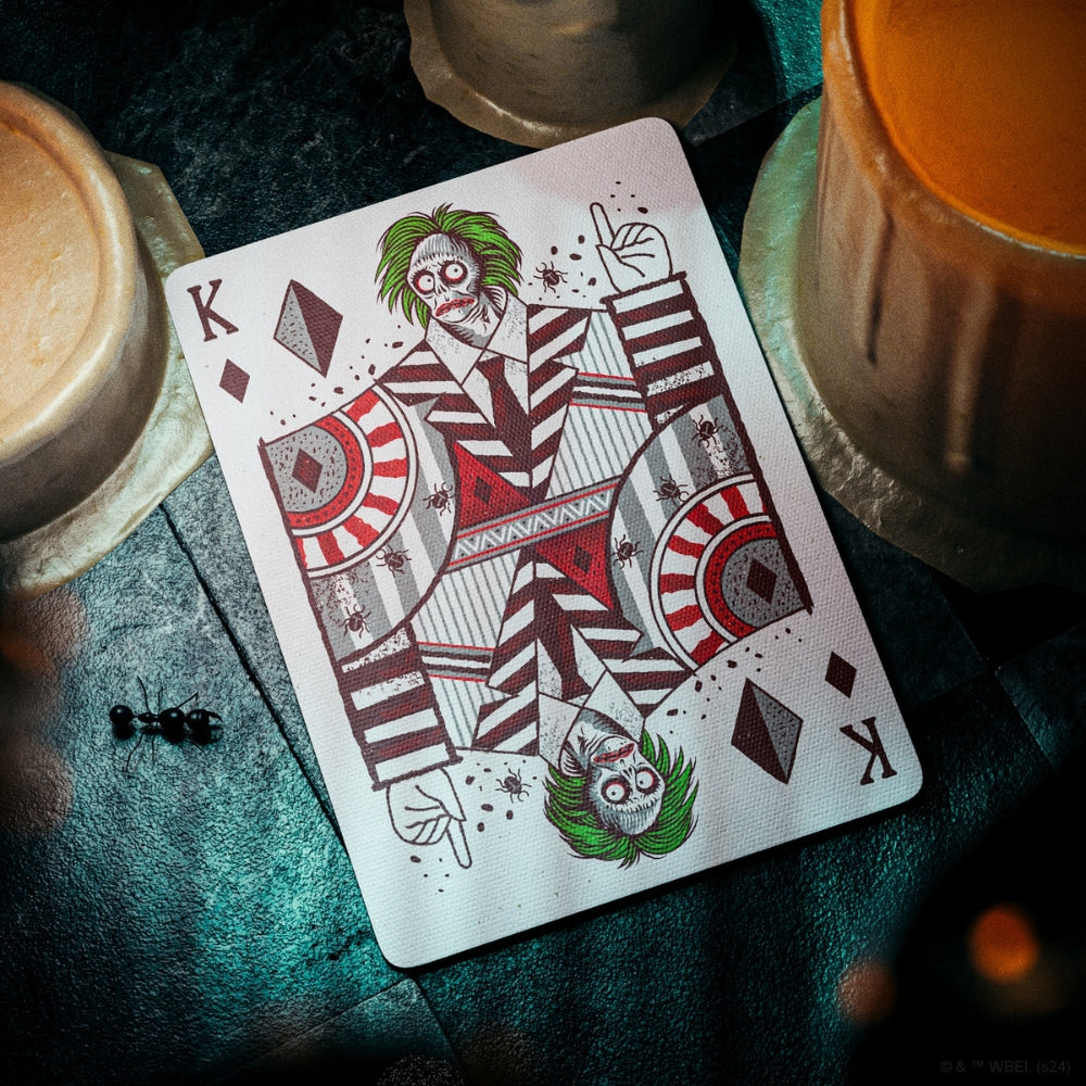 King of diamonds card taken from a set of Beetlejuice playing cards
