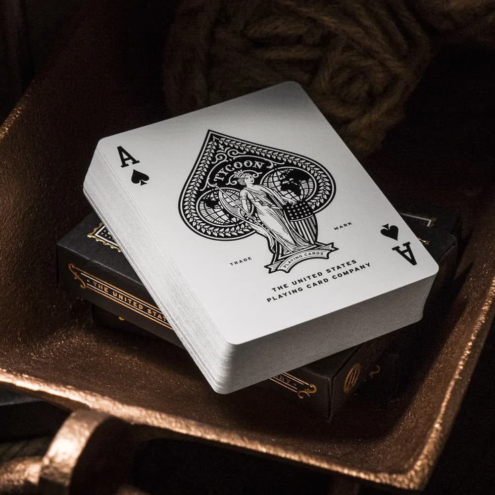 Tycoon Black Playing Cards