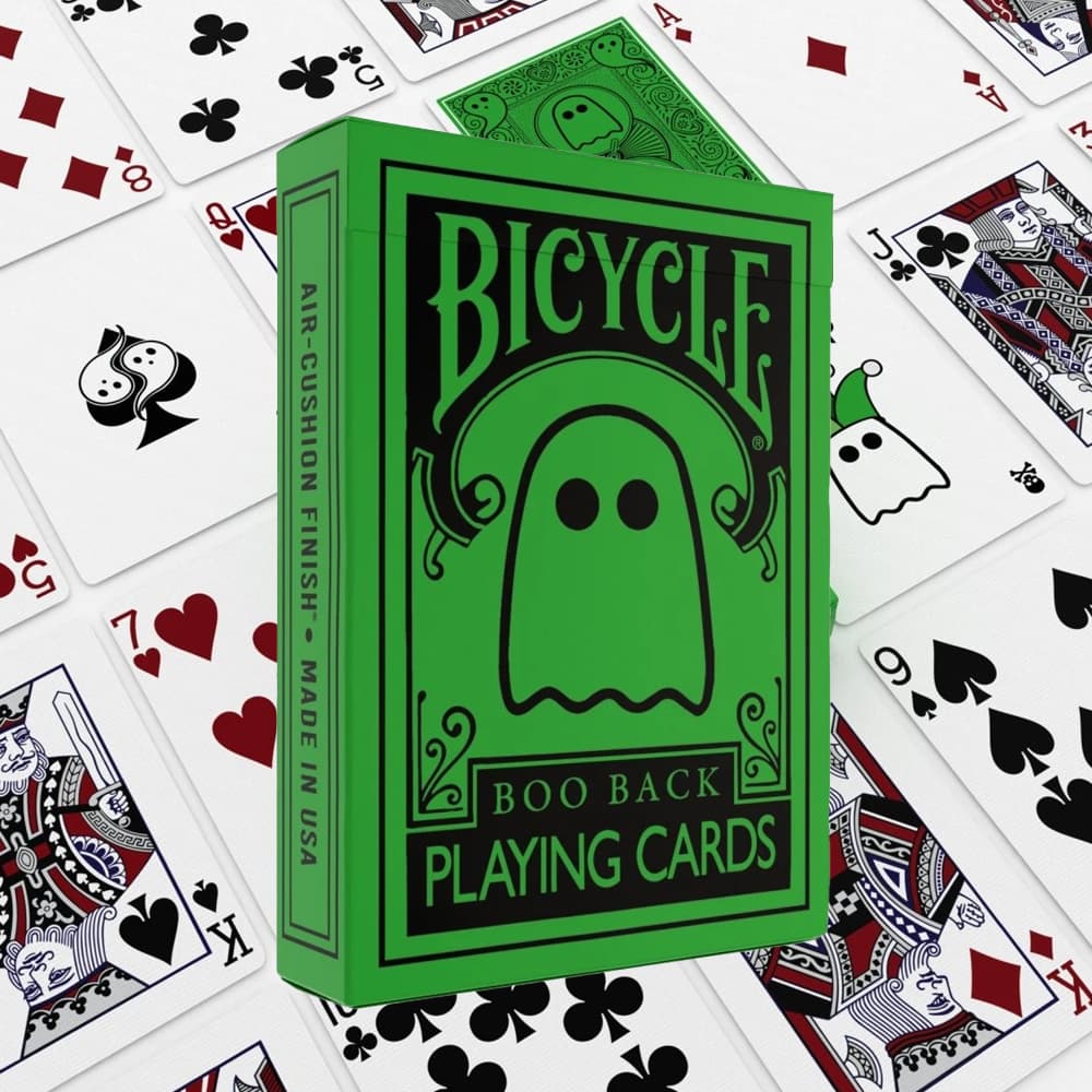 Boo Back Green Playing Cards