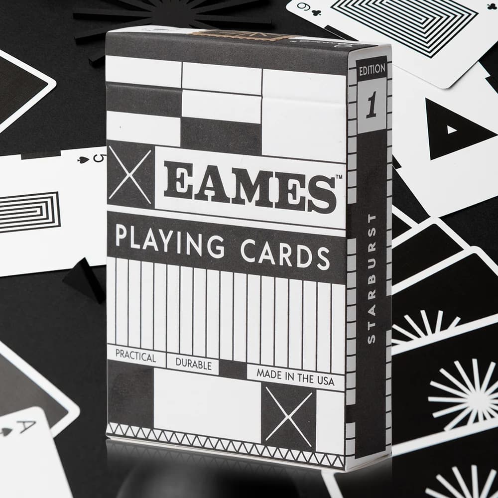 Eames Starburst Playing Cards (Black Edition)