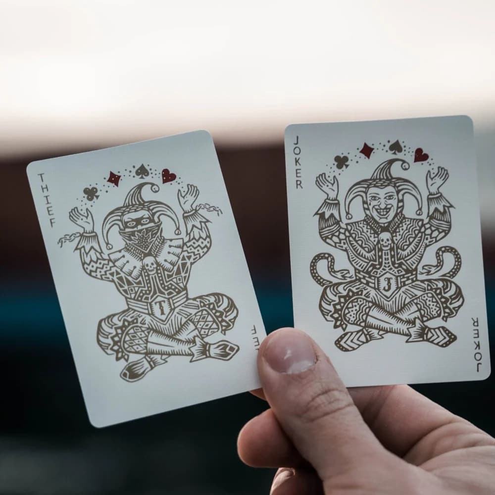 Joker and the Thief Playing Cards (White Gold Edition)