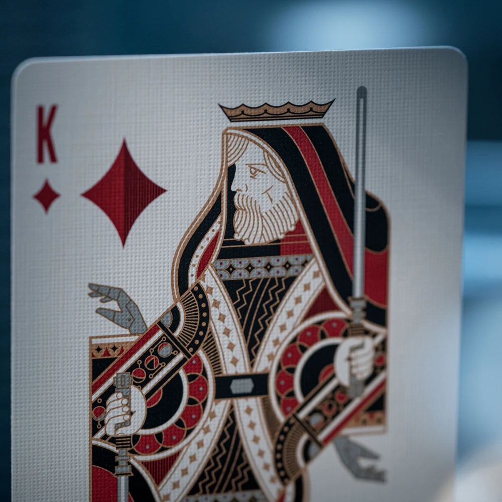 close up of the kings of diamonds from a set of star wars playing cards