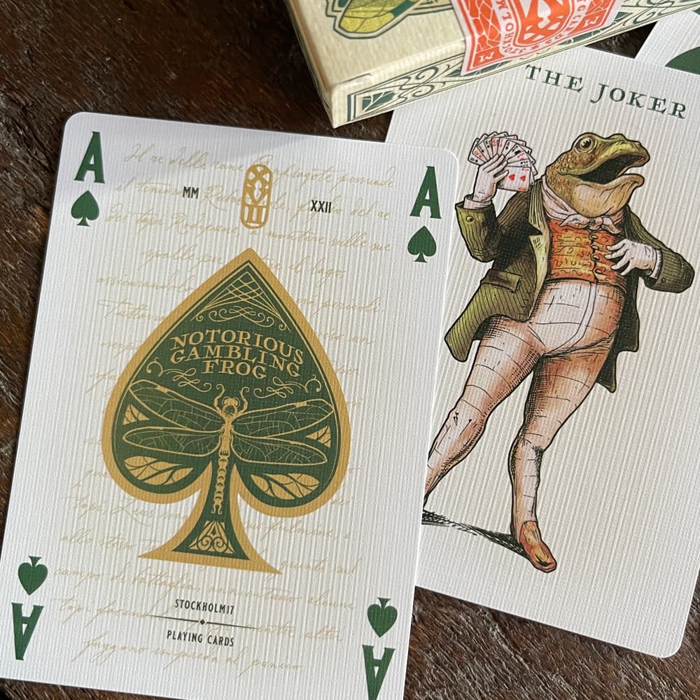 Notorious Gambling Frog (Green) Playing Cards