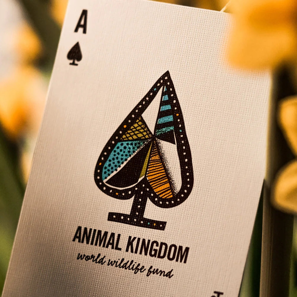 Ace of spades card taken from an animal kingdom playing cards deck