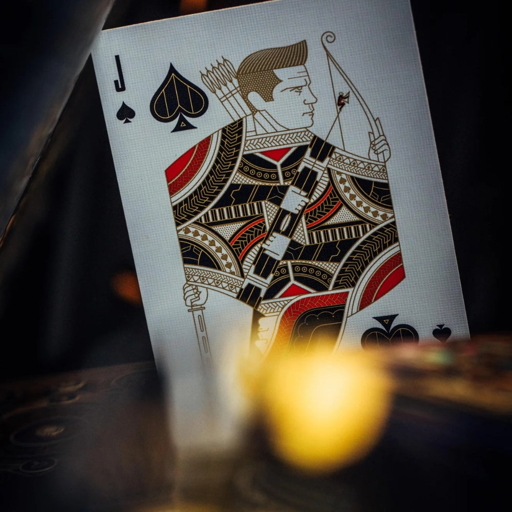 Jack of spades from a deck of red avengers playing cards