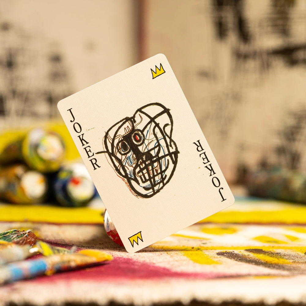 Joker card from a deck of basquiat playing cards