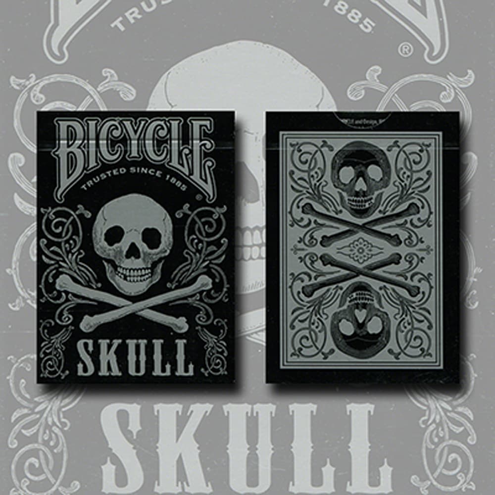 Skull Playing Cards - (Silver)