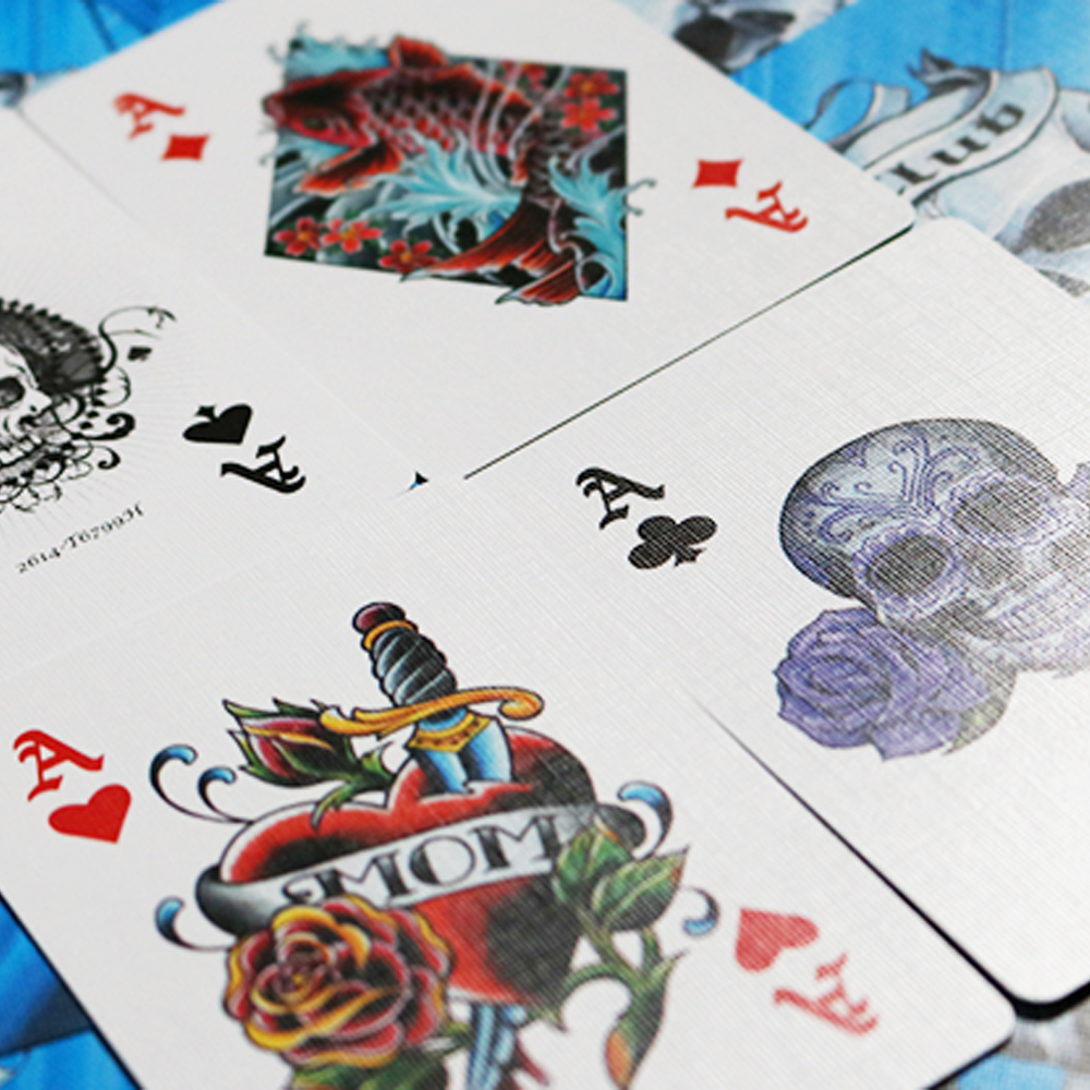 Club Tattoo Playing Cards (Blue)