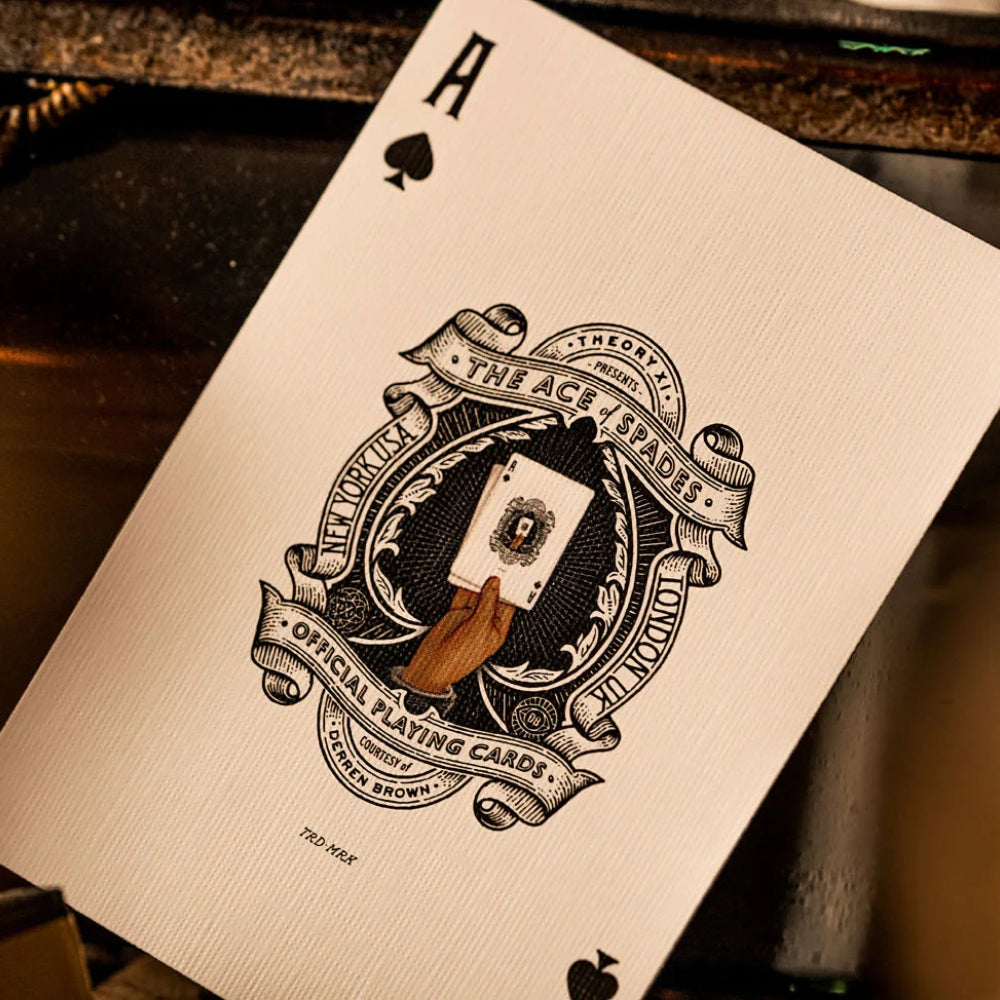 Ace of spades card taken from a deck of Derren Brown playing cards.
