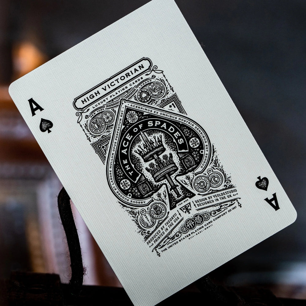 Ace of spades card from a deck of high victorian playing cards