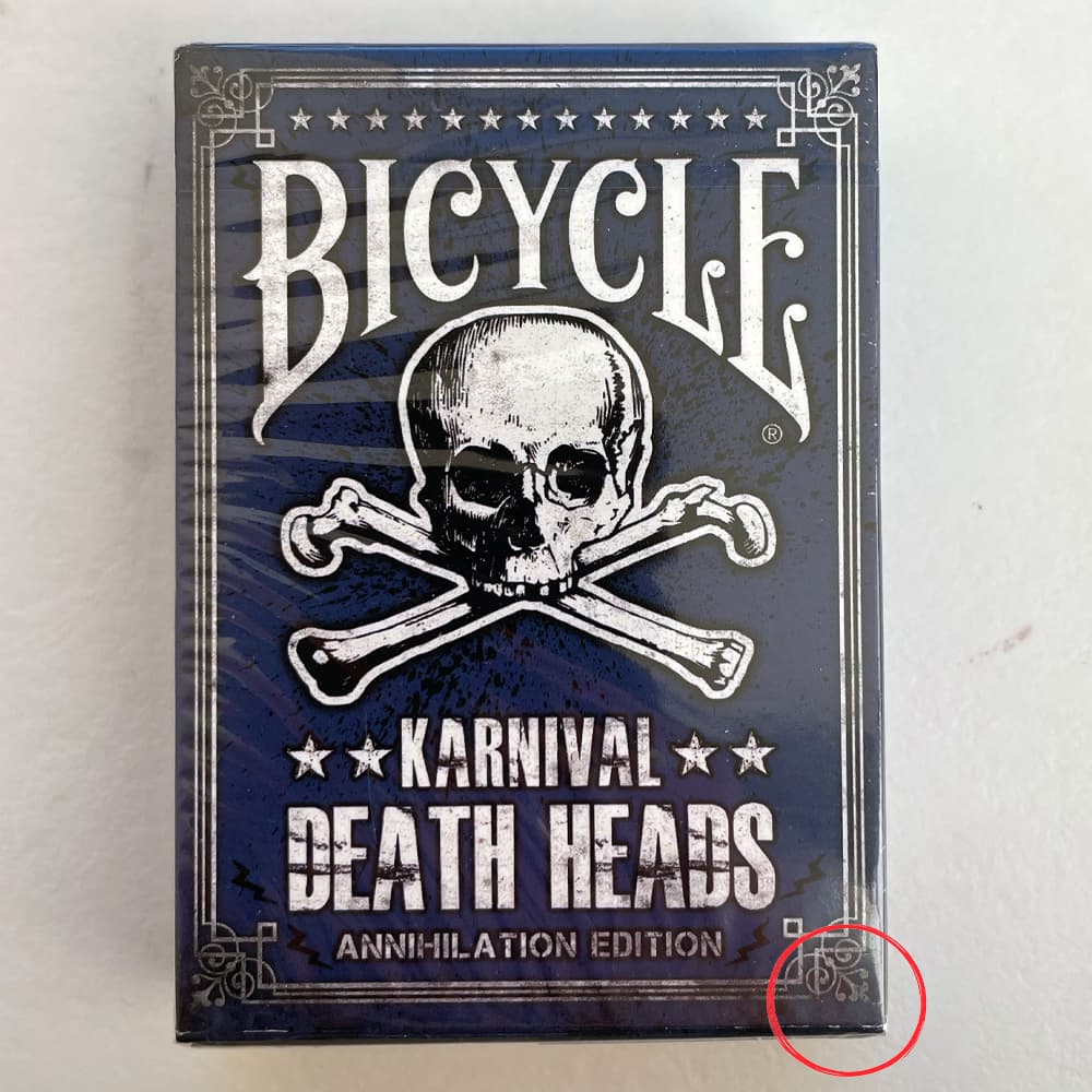 Karnival Death Heads Playing Cards (Blue
