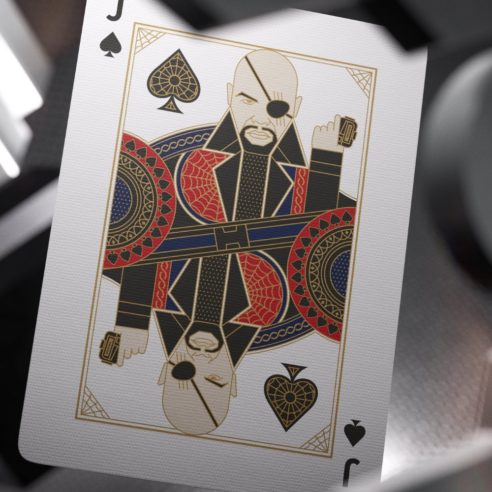 Jack of spades card from the spiderman deck of playing cards (theory11)