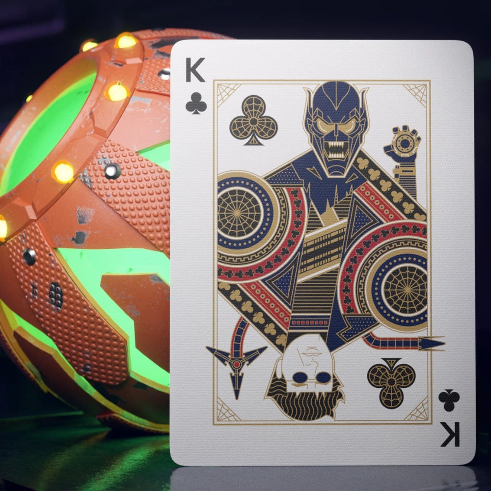 King of clubs card from the spiderman deck of playing cards (theory11)