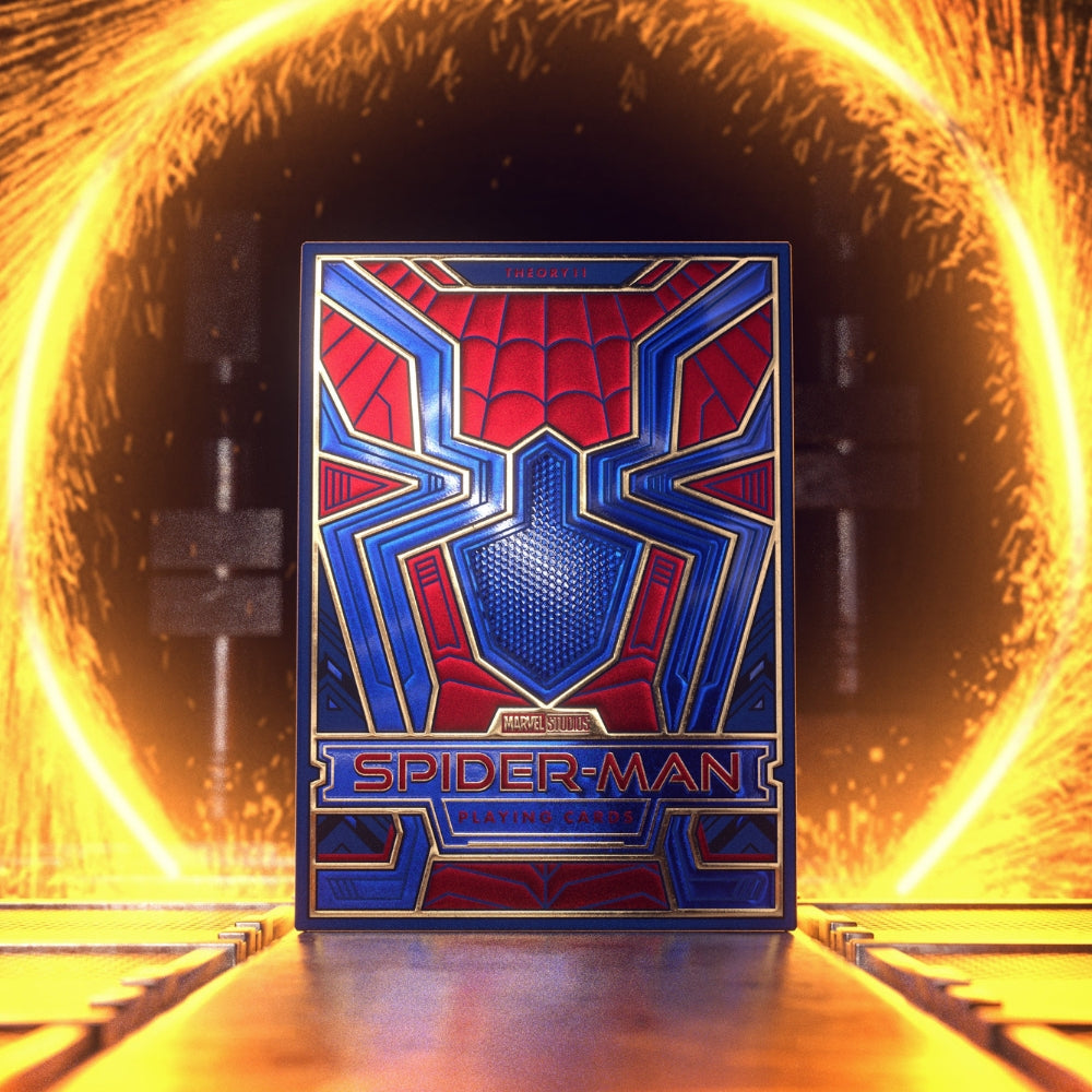 Deck of spiderman cards on a circle of fire (Fire Portal)