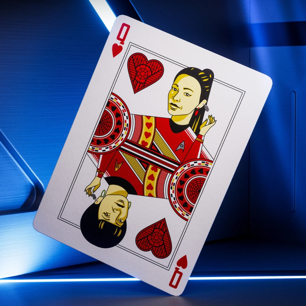 Queen of hearts playing card, as featured in the star trek playing cards deck