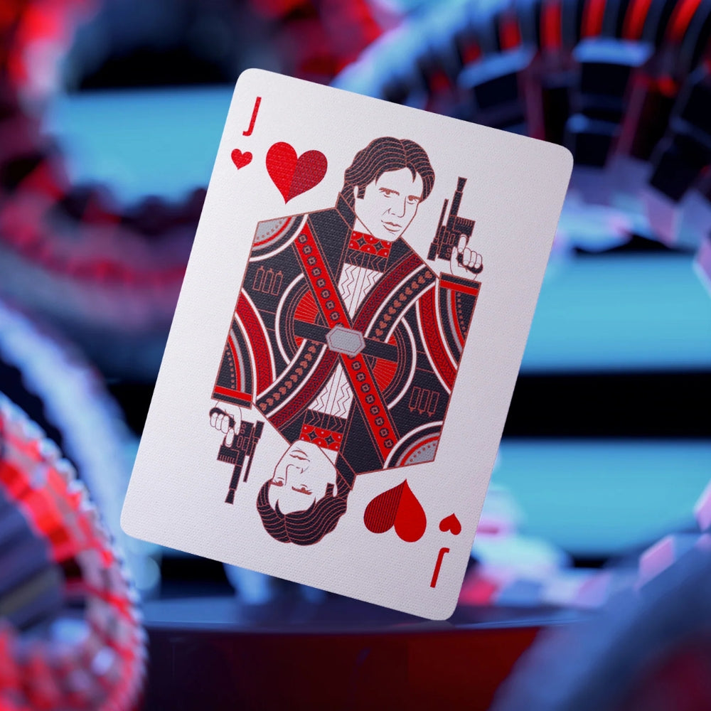 Jack of hearts playing card from a set of star wars playing cards, featuring Han Solo