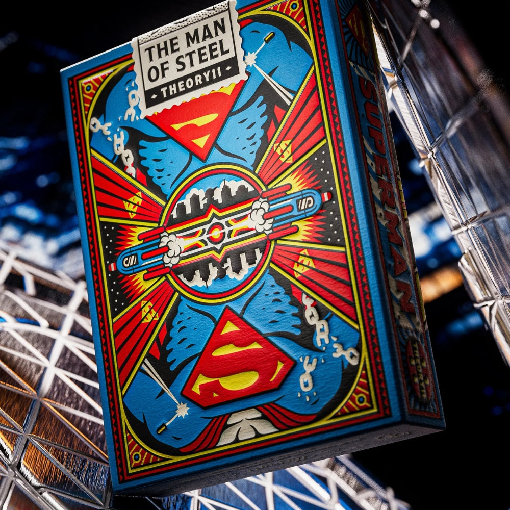 Deck box of a pack of superman playing cards