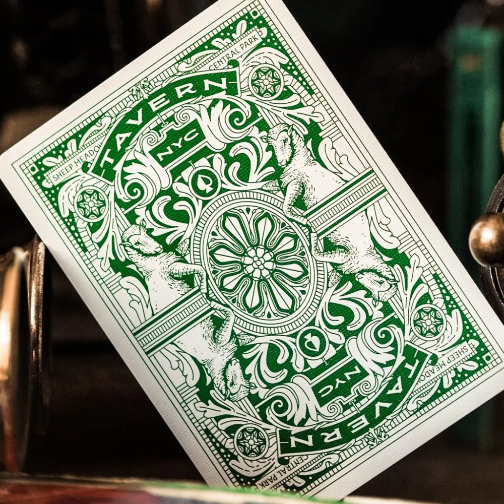 back of a tavern on the green playing card (NYC)