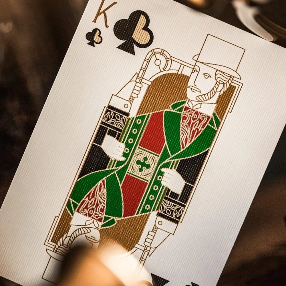 King of clubs taken from a set of Tavern on the green playing cards.