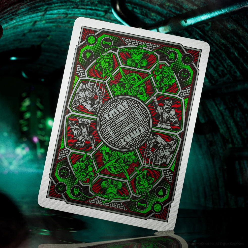 back of a deck of teenage mutant ninja turtles playing cards