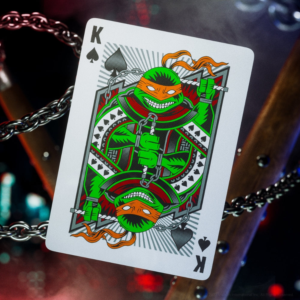 King of spades playing cards from a teenage mutant ninja turtles (TMNT) deck
