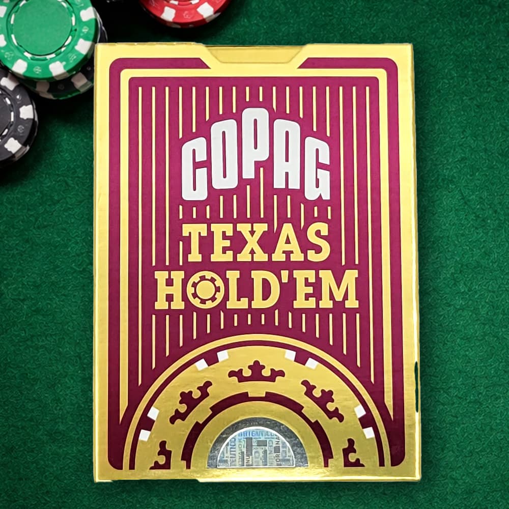 Copag Texas Hold’em Playing Cards (Gold/Red)