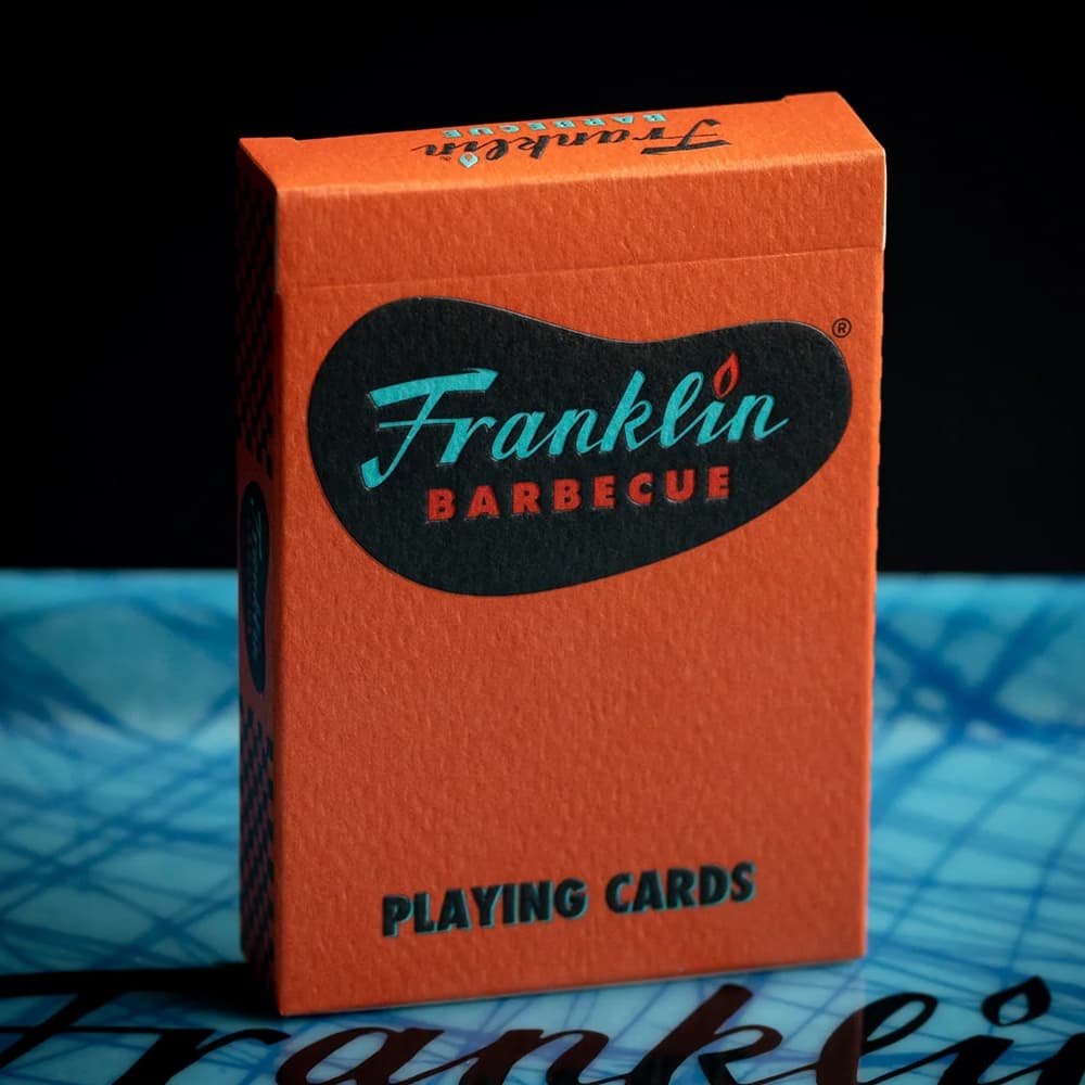 Franklin BBQ Classic Orange Playing Cards