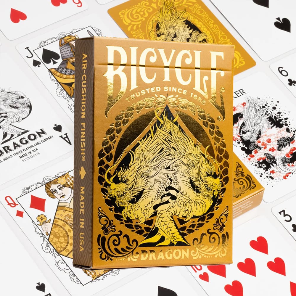 Gold Dragon Playing Cards
