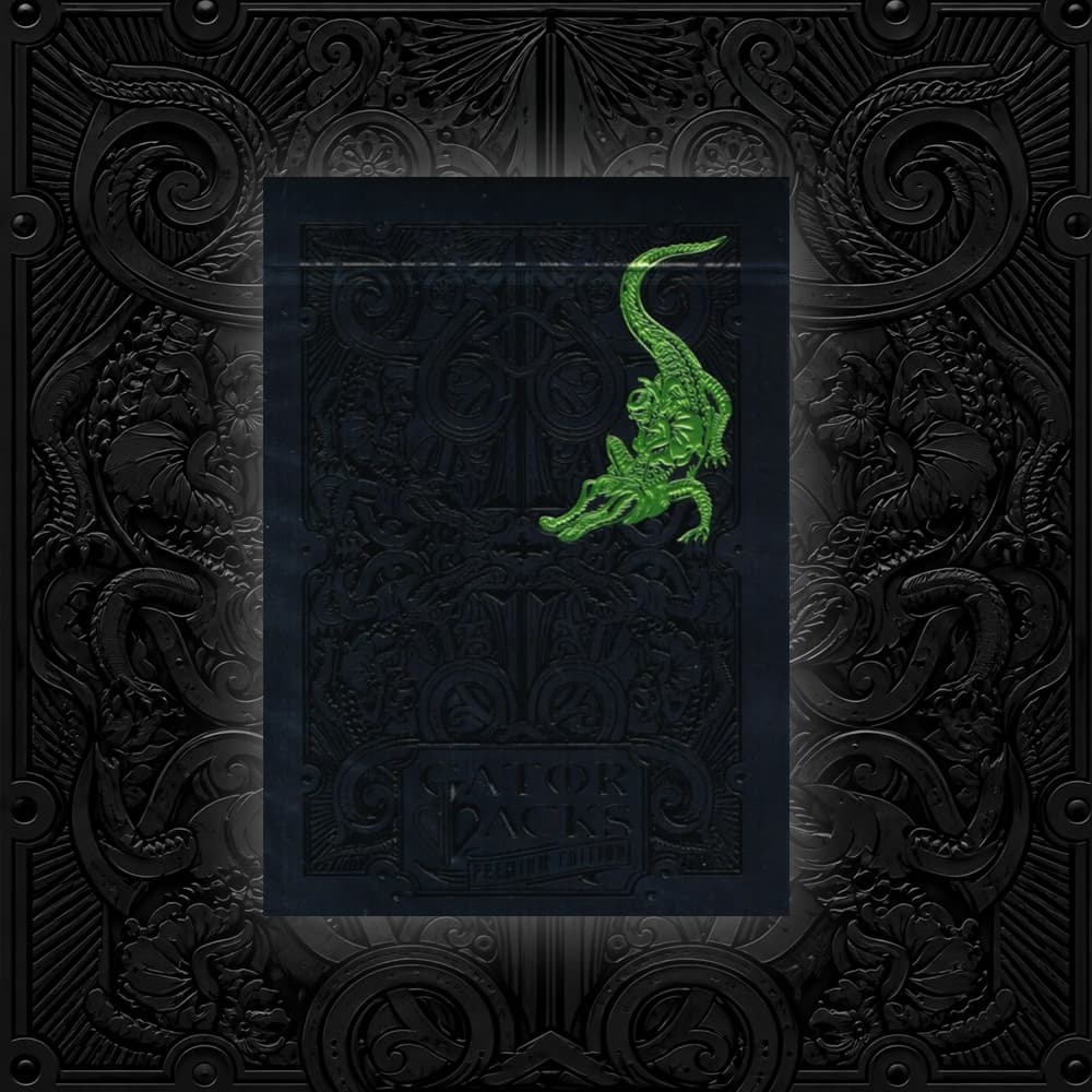 Green Gatorbacks Playing Cards by David Blaine