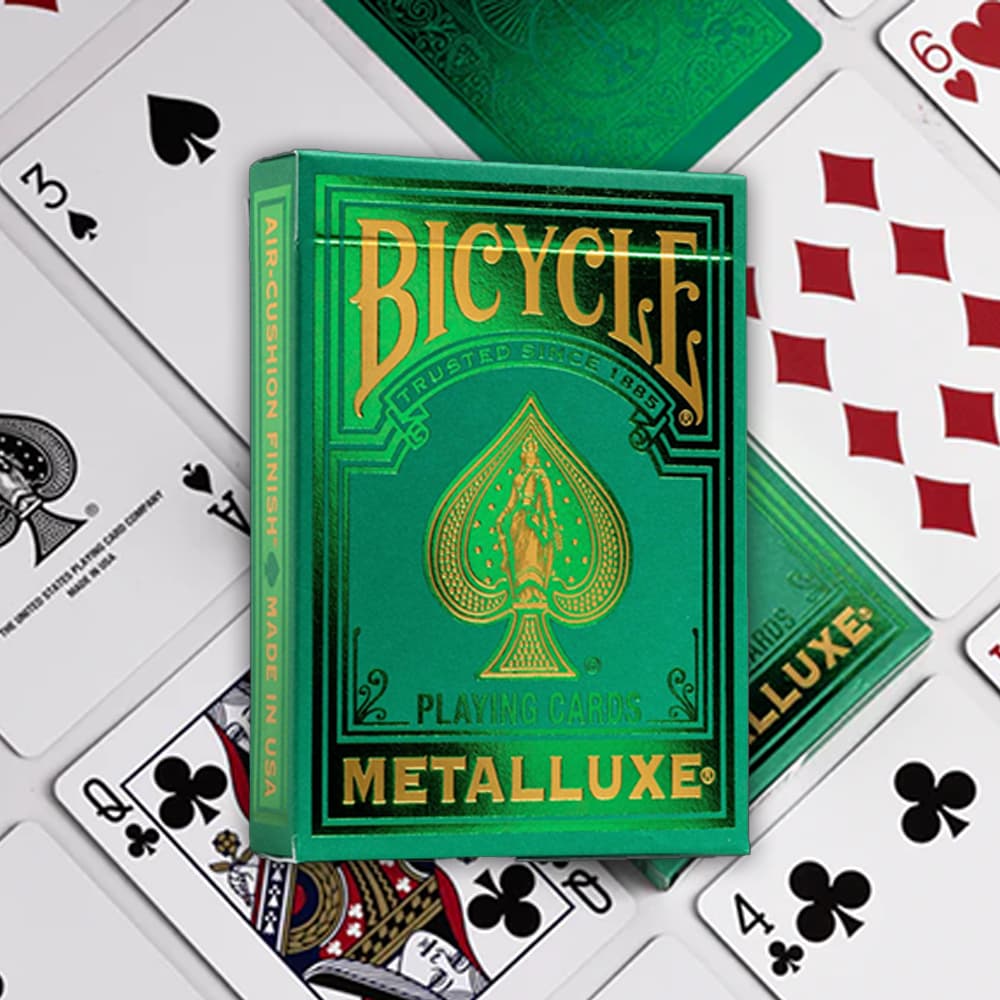 Metalluxe Green Playing Cards