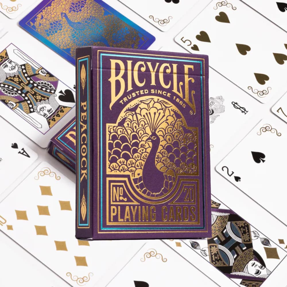 Purple Peacock playing cards
