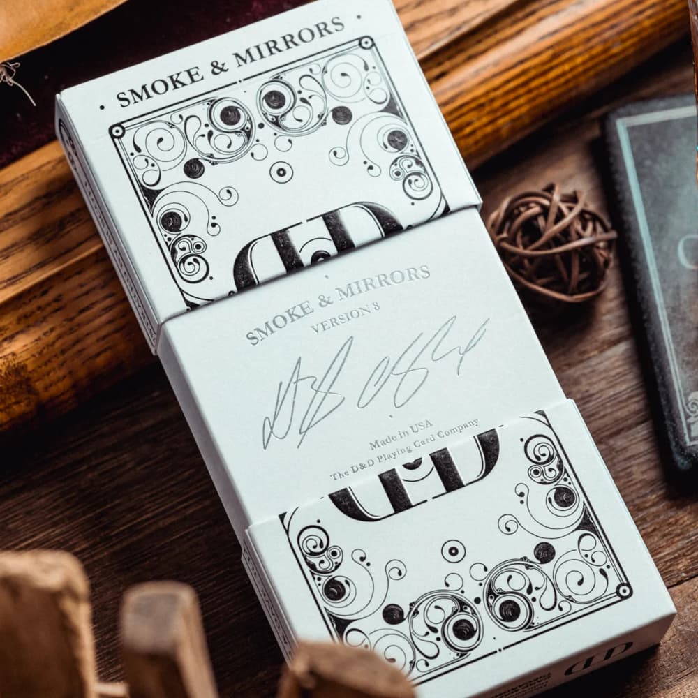 Smoke & Mirrors V8 Smoke White Deluxe Limited Edition Playing Cards