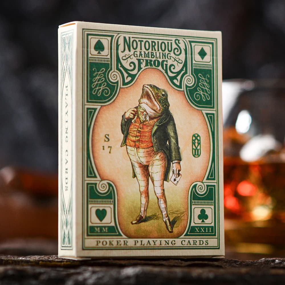 Notorious Gambling Frog (Green) Playing Cards