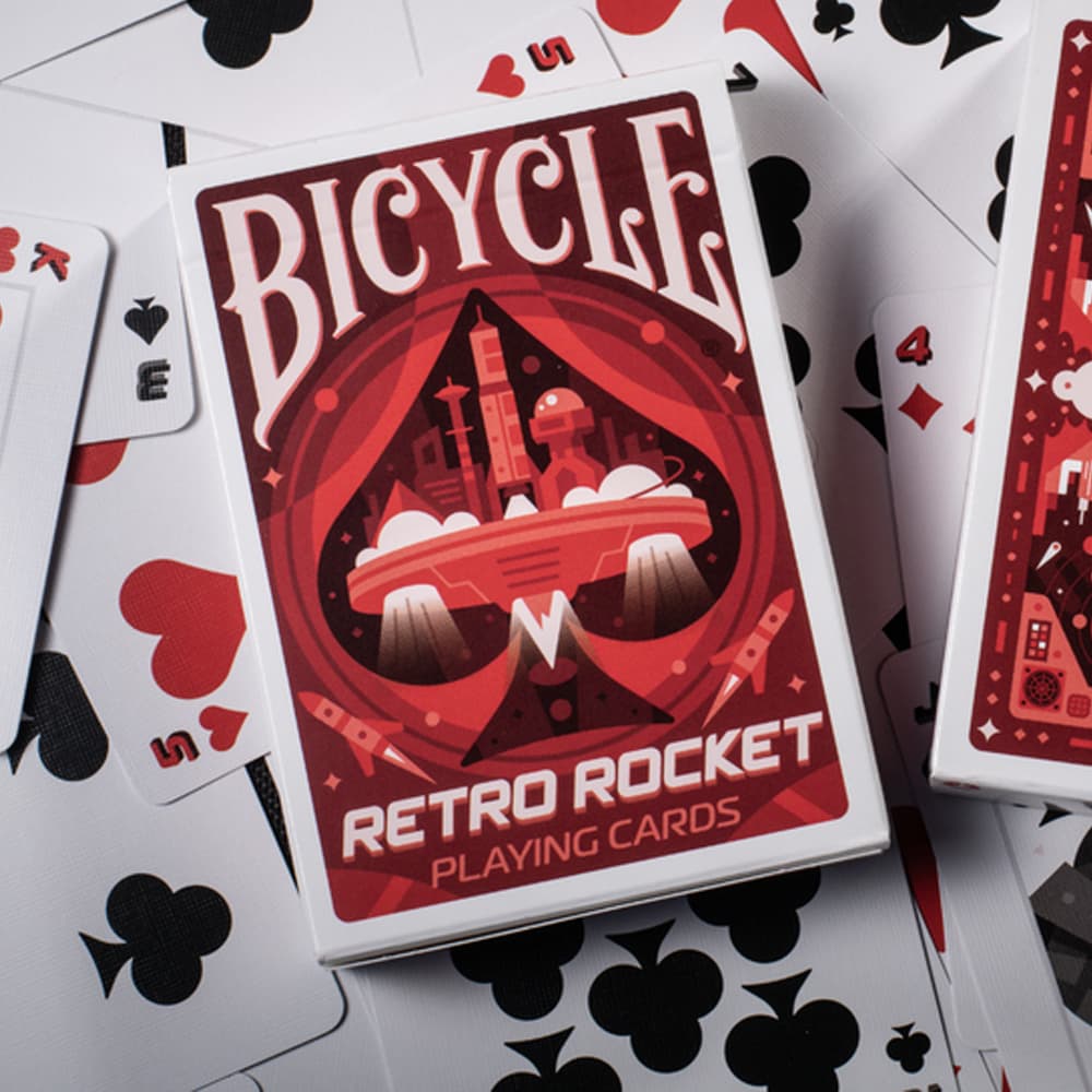 Retro Rocket Playing Cards