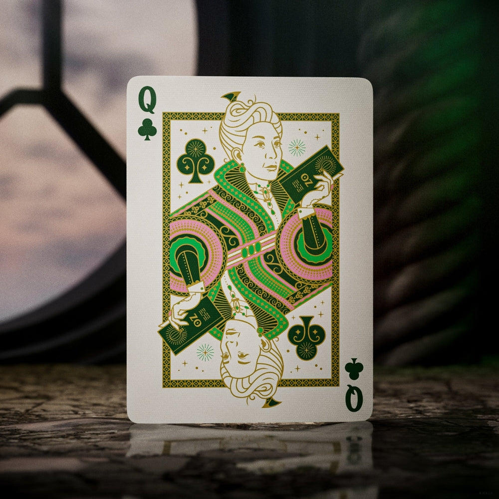 Queen of clubs card taken from a deck of wicked playing cards